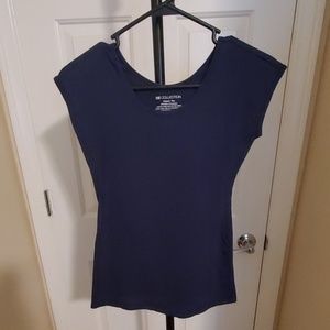 Downeast womens medium classic tee navy blue